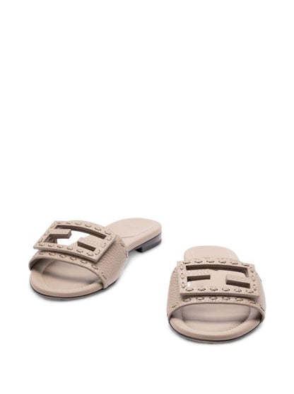 BAGUETTE LEATHER SLIDES