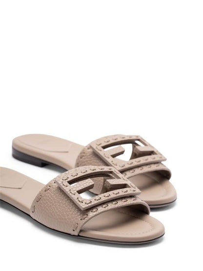BAGUETTE LEATHER SLIDES