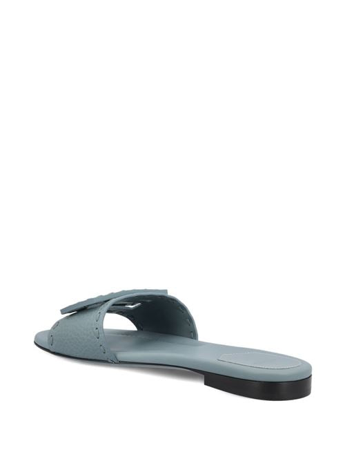BAGUETTE LEATHER SLIDES