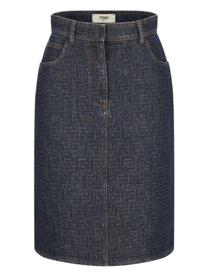 DENIM COTTON SKIRT