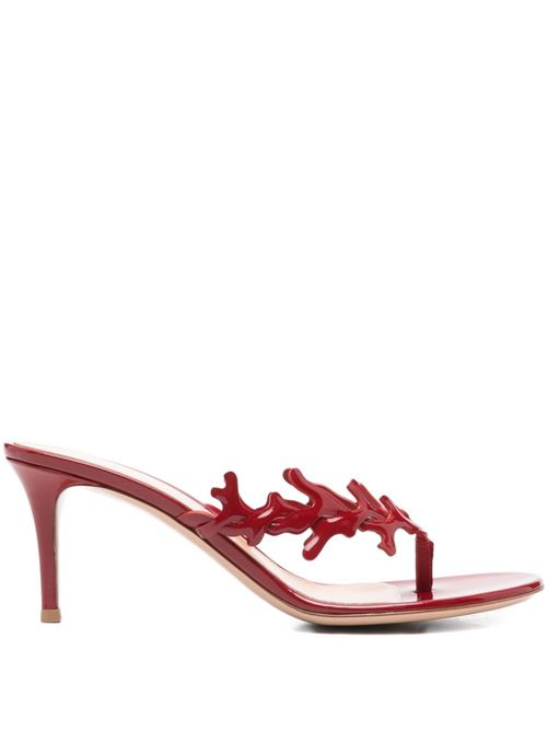 OCEAN PATENT LEATHER SANDALS