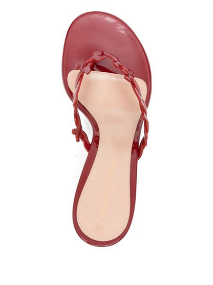 OCEAN PATENT LEATHER SANDALS