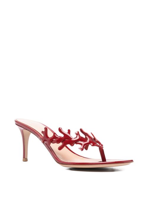 OCEAN PATENT LEATHER SANDALS