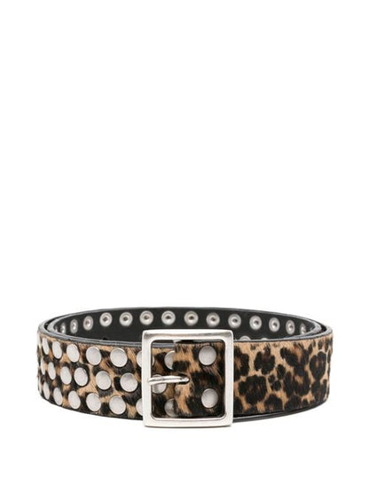 LEO STUDDED LEATHER BELT