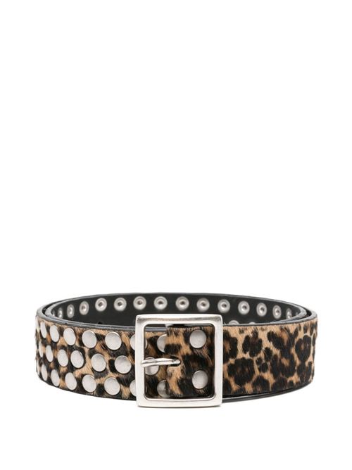 LEO STUDDED LEATHER BELT