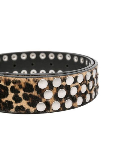 LEO STUDDED LEATHER BELT