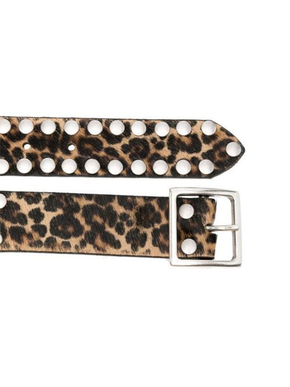 LEO STUDDED LEATHER BELT