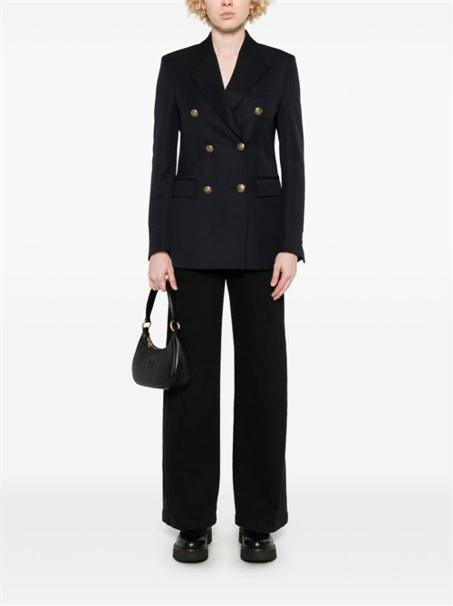 WOOL DOUBLE-BREASTED BLAZER JACKET