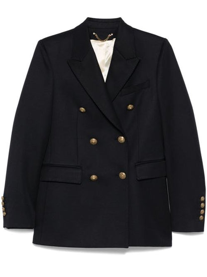 WOOL DOUBLE-BREASTED BLAZER JACKET