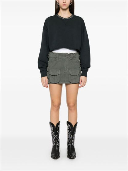 COTTON CROPPED SWEATSHIRT