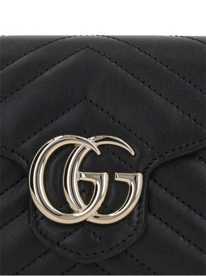 GG MARMONT LEATHER WALLET ON CHAIN