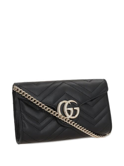 GG MARMONT LEATHER WALLET ON CHAIN