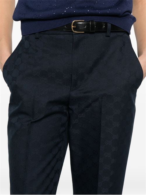 COTTON BLEND TROUSERS