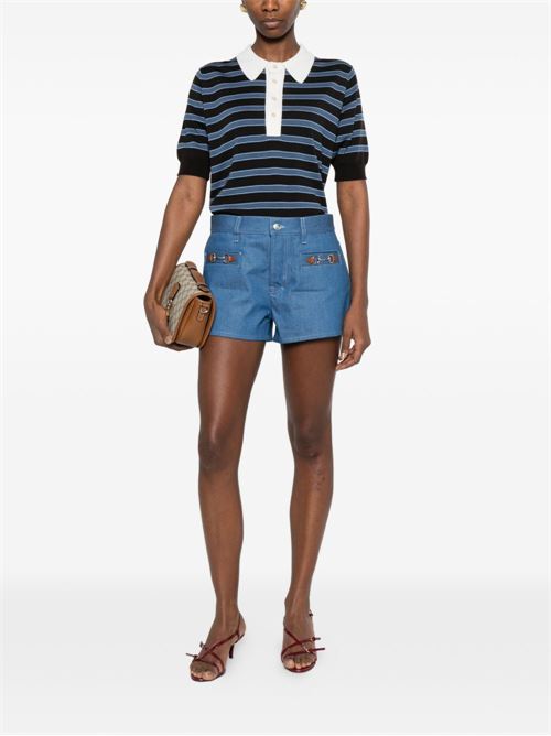DENIM COTTON SHORTS