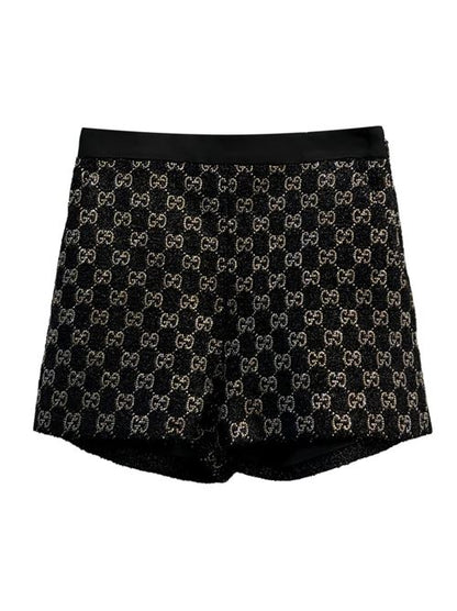 WOOL LAMÉ SHORTS