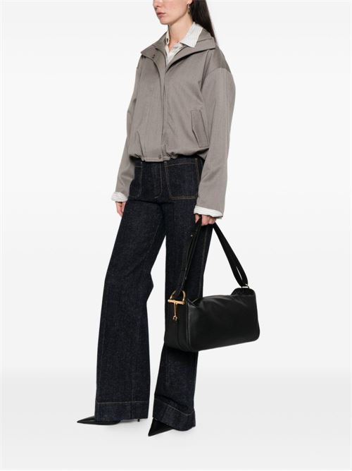 HALF HORSEBIT LEATHER SHOULDER BAG