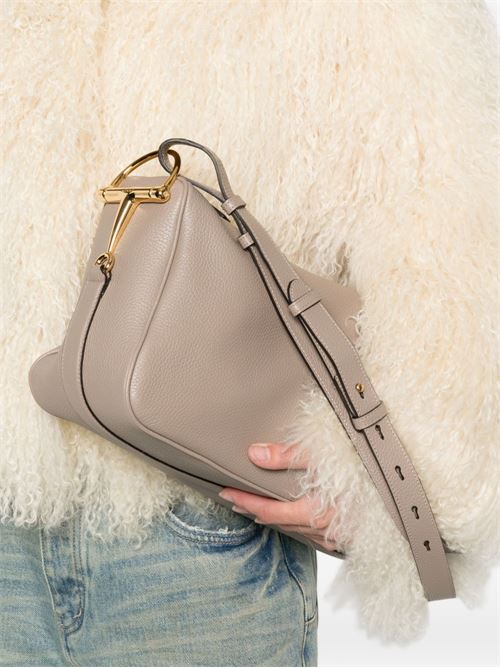 HALF HORSEBIT LEATHER SHOULDER BAG