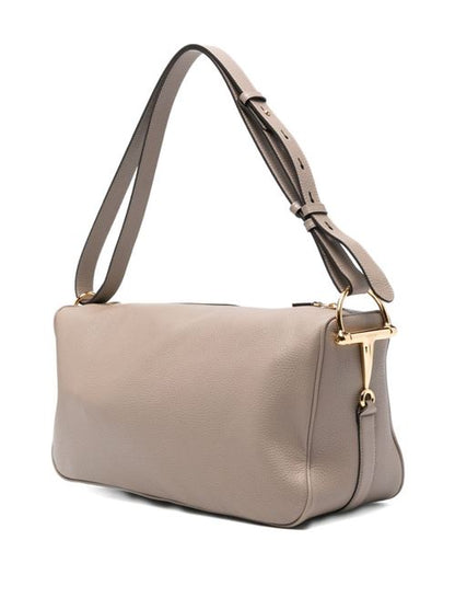 HALF HORSEBIT LEATHER SHOULDER BAG