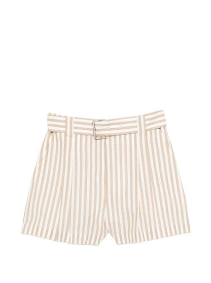 ANEMONE STRIPED COTTON SHORTS