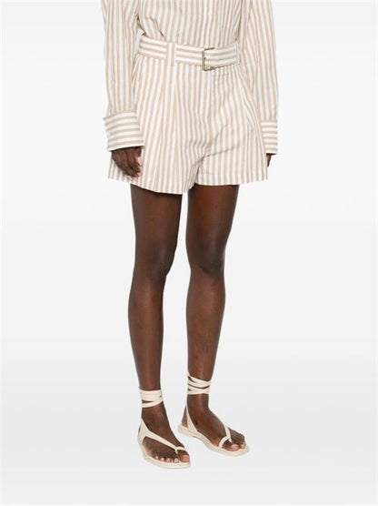 ANEMONE STRIPED COTTON SHORTS