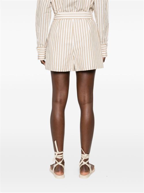 ANEMONE STRIPED COTTON SHORTS
