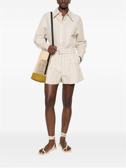 ANEMONE STRIPED COTTON SHORTS