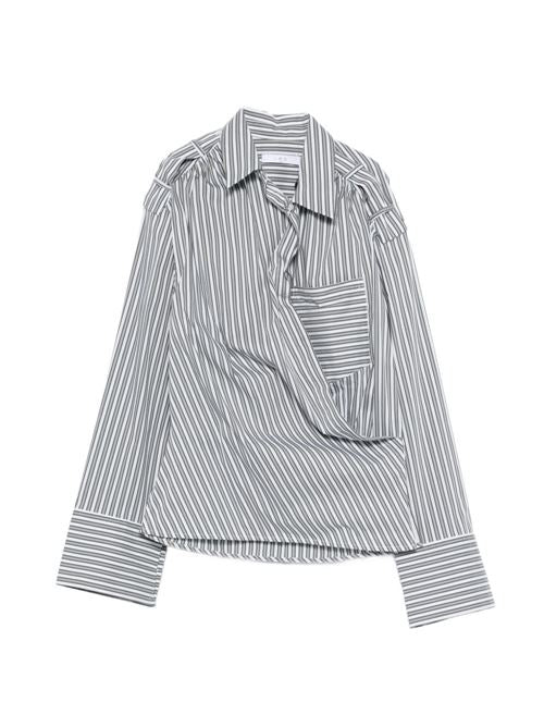 LACE STRIPED COTTON SHIRT