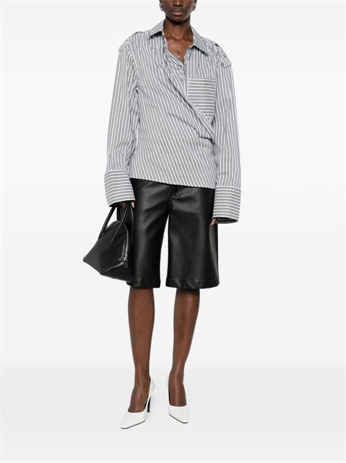 LACE STRIPED COTTON SHIRT