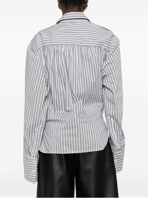 LACE STRIPED COTTON SHIRT