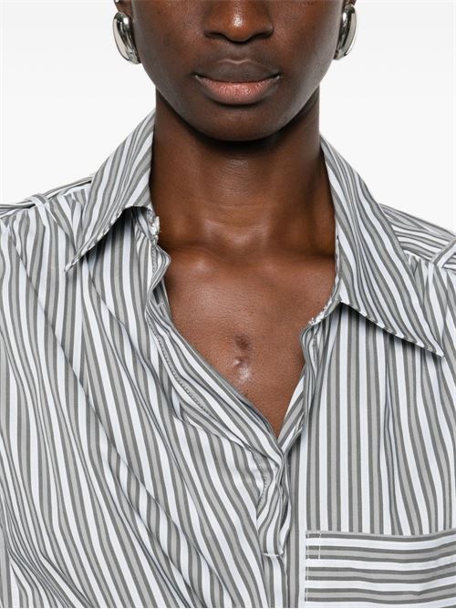 LACE STRIPED COTTON SHIRT