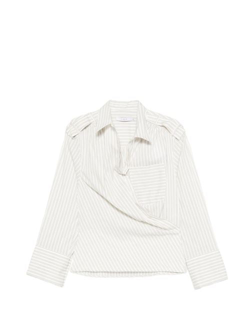 LACE STRIPED COTTON SHIRT