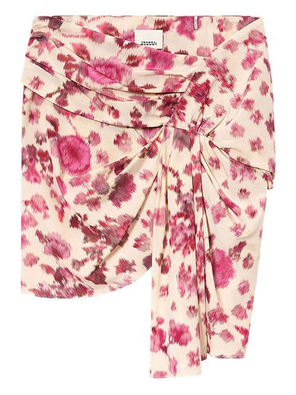 OVIA PRINTED SILK SKIRT