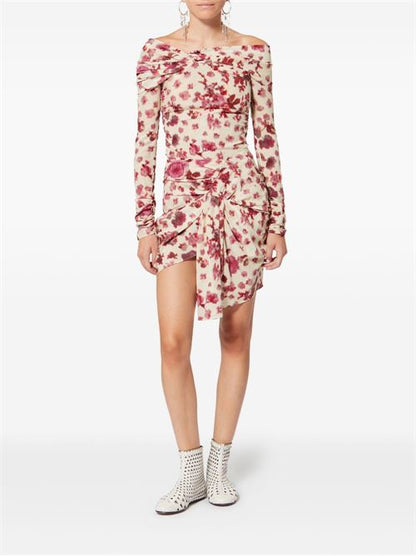 OVIA PRINTED SILK SKIRT
