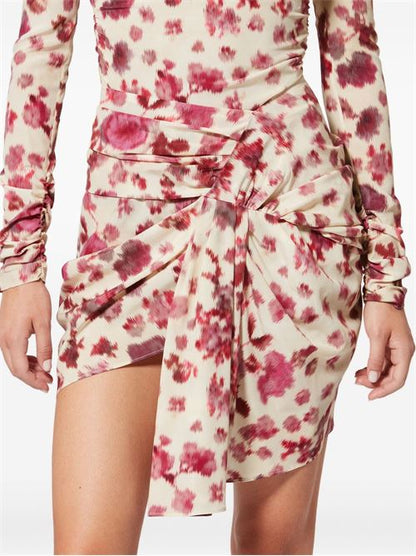OVIA PRINTED SILK SKIRT
