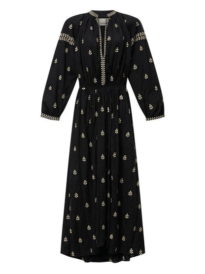 RODILIA SILK LONG DRESS