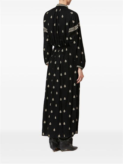 RODILIA SILK LONG DRESS