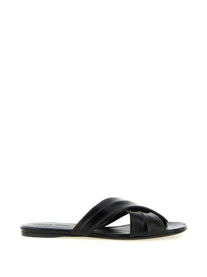 LIRIA LEATHER FLAT SANDALS