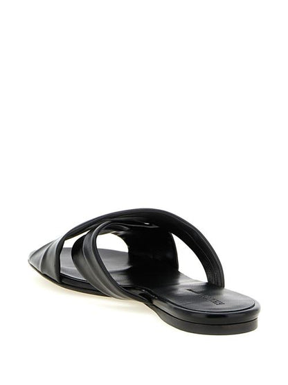 LIRIA LEATHER FLAT SANDALS