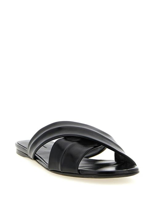 LIRIA LEATHER FLAT SANDALS