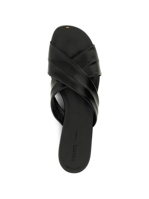 LIRIA LEATHER FLAT SANDALS