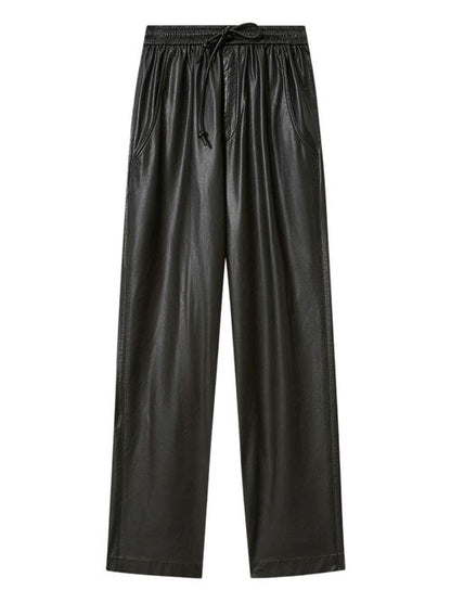 NEREANE FAUX LEATHER TROUSERS