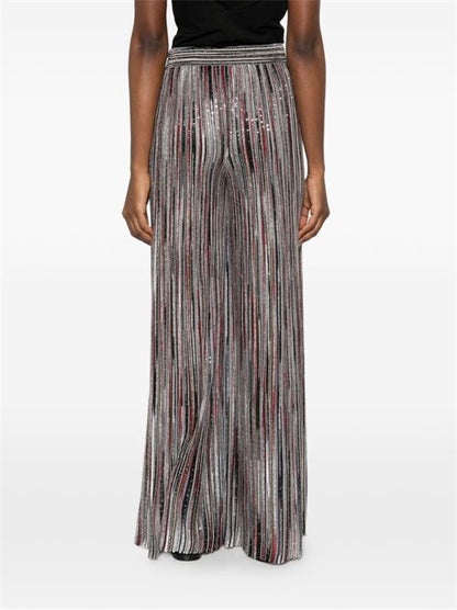 STRIPED WIDE-LEG TROUSERS