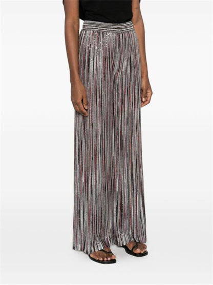 STRIPED WIDE-LEG TROUSERS