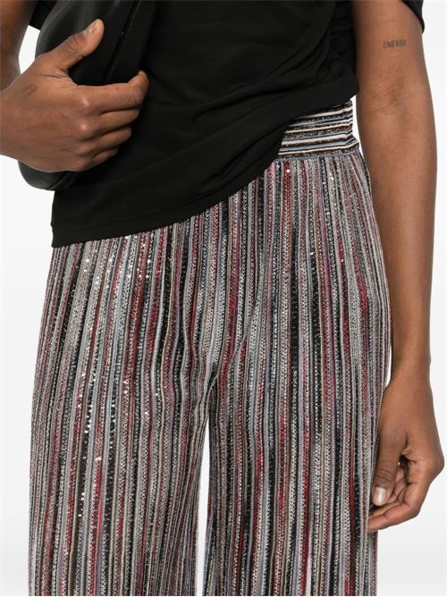 STRIPED WIDE-LEG TROUSERS