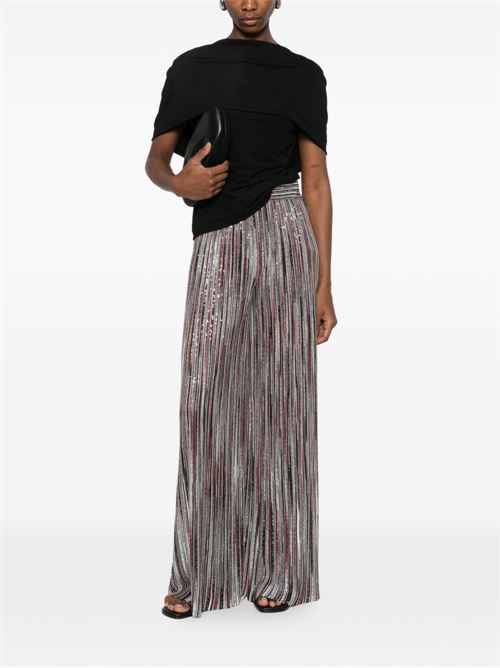 STRIPED WIDE-LEG TROUSERS