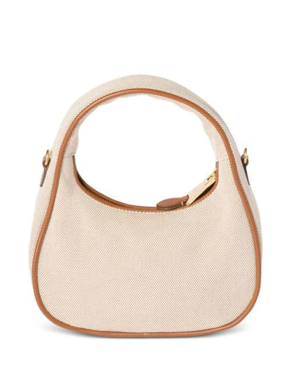 WANDER CANVAS AND LEATHER SMALL HOBO BAG