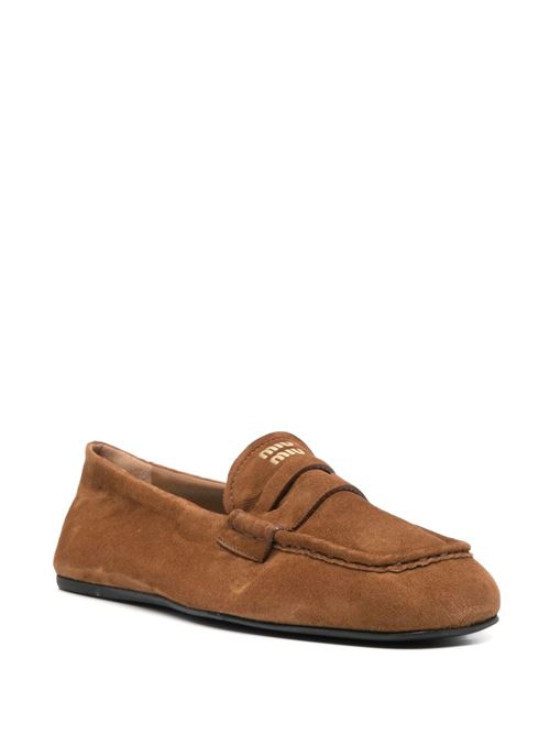 RUCHES LEATHER LOAFERS