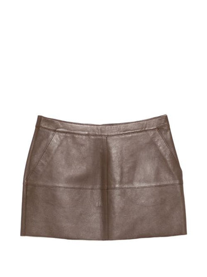 LEATHER MINI SKIRT