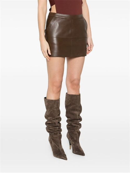 LEATHER MINI SKIRT