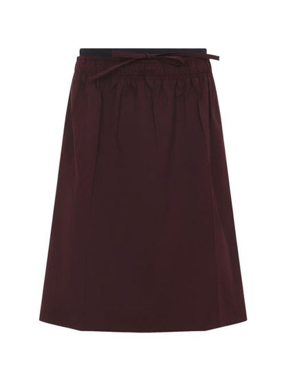 COTTON BLEND MIDI SKIRT